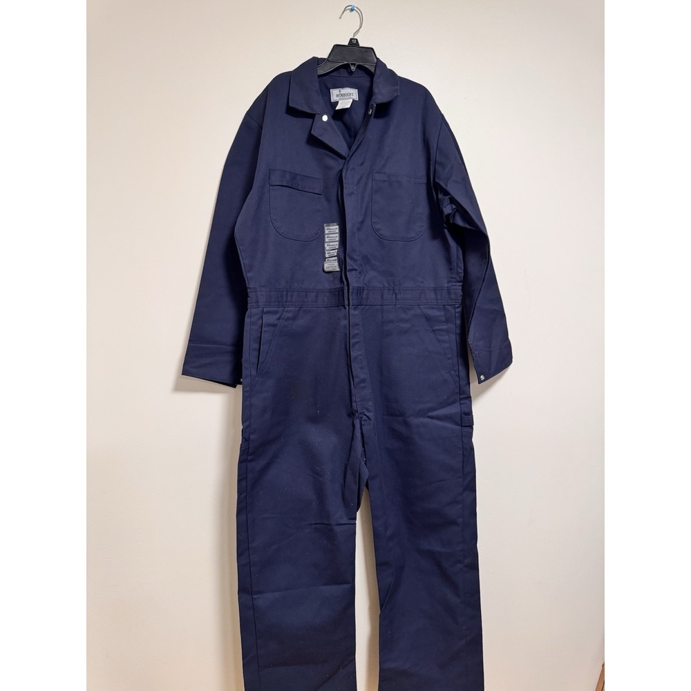 Vtg Sears Coveralls Workwear Mechanic Suit Men Sz 44R Navy Made In USA NEW